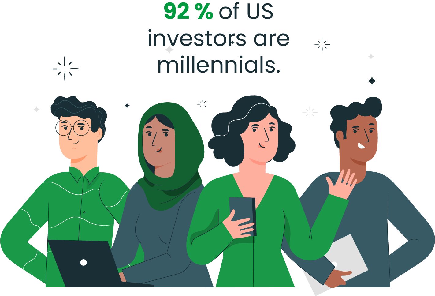 92 % of US investors are millennials1